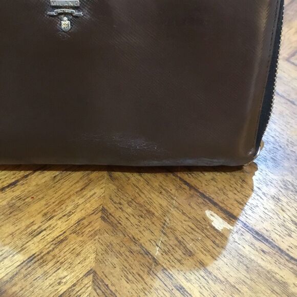 Prada Womens Zip Around Logo Leather Continental Wallet *PROJECT * DAMAGED - Picture 4 of 16